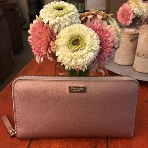 Kate Spade Rose Gold Leather Wallet